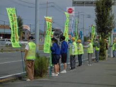 人の輪(伊予農高生) 2022年9月21日 伊予警察署前