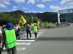 交通安全教室 203年9月25日 横断歩道にて